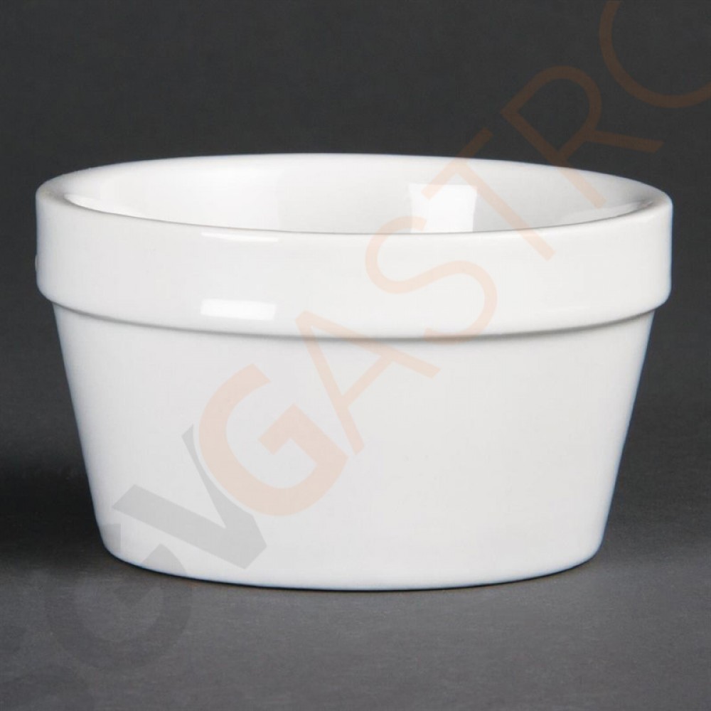 Olympia Whiteware stapelbare Auflaufförmchen 9,5cm 6 Stück | 4,5 x 9,5(Ø)cm | 19cl | Porzellan Olympia Whiteware stapelbare Auflaufförmchen 9,5cm 6 Stück | 4,5 x 9,5(Ø)cm | 19cl | Porzellan