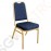 Bolero Bankettstühle mit quadratischer Lehne blau 4 Stück | Sitzhöhe: 45cm | 89,5 x 44 x 45cm | Stahl und Stoff | blau