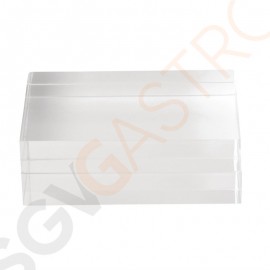 Olympia Menühalter Acryl Blockform A4 Geeignet für A4-Karten | 5,5 x 8,5 x 3cm | Acryl
