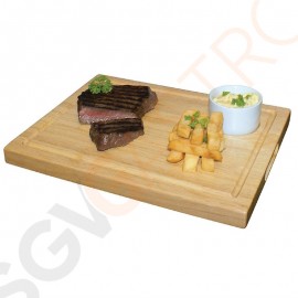 Olympia Steakbrett Heveaholz mit Aussparung 31 x 24cm Mit Aussparung | 31 x 24cm | Heveaholz