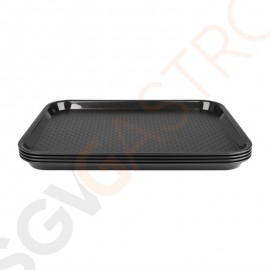 Kristallon Fast-Food-Tablett schwarz 34,5 x 26,5cm 34,5 x 26,5cm | Polypropylen | schwarz