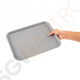Kristallon Fast-Food-Tablett grau 34,5 x 26,5cm 34,5 x 26,5cm | Polypropylen | grau