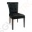 Bolero Esszimmerstühle Samt schwarz 2 Stück | Sitzhöhe: 50,5cm | 95,5 x 54 x 62,5cm | Birkenholz und Polyester | schwarz