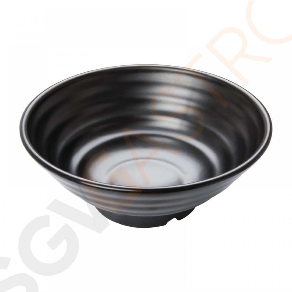 Kristallon Fusion Melamin große Schüsseln schwarz 23cm 23(Ø)cm | 4 Stück pro Packung Kristallon Fusion Melamin große Schüsseln schwarz 23cm 23(Ø)cm | 4 Stück pro Packung