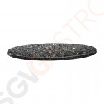Topalit Classic Line runde Tischplatte schwarzer Granit 70cm DR904 | 70(Ø)cm | Einzelpreis