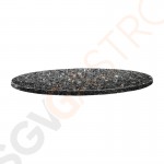 Topalit Classic Line runde Tischplatte schwarzer Granit 80cm DR905 | 80(Ø)cm | Einzelpreis