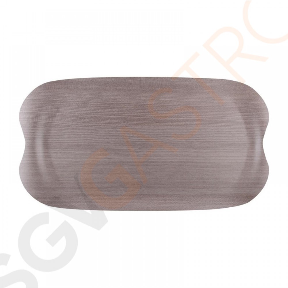 Roltex Wave Serviertablett graues Holz 43 x 23cm 43 x 23cm | Thermokunststoff | Optik: graues Holz