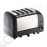 Dualit Toaster 40344 schwarz 4 Schlitze 2,2kW/230V | 4 Schlitze | 130 Scheiben pro Stunde