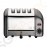 Dualit Toaster 40348 grau 4 Schlitze 2,2kW/230V | 4 Schlitze | 130 Scheiben pro Stunde