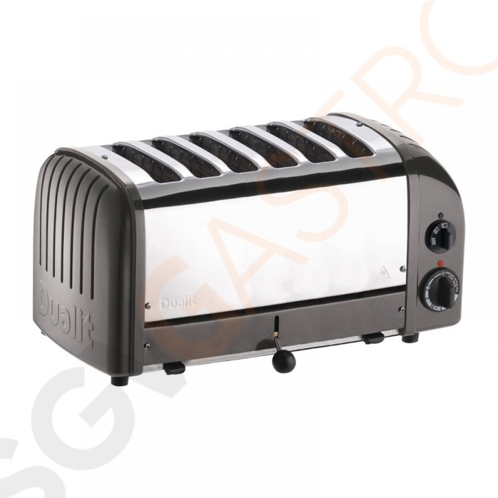 Dualit Toaster 60156 grau 6 Schlitze 3kW/230V | 6 Schlitze | 195 Scheiben pro Stunde