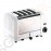 Dualit Toaster 40355 weiß 4 Schlitze 2,2kW/230V | 4 Schlitze | 130 Scheiben pro Stunde