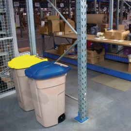 Rubbermaid mobiler Abfallcontainer mit blauem Deckel 100L Blauer Deckel | Kapazität: 100L