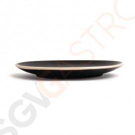 Olympia Canvas gewölbter Teller schwarz 27cm 27cm (Ø) | 6 Stück pro Packung