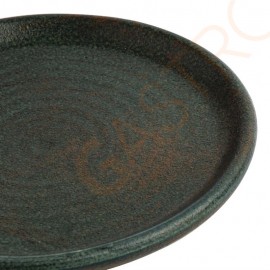 Olympia Canvas runder Teller mit schmalem Rand dunkelgrün 18cm 18cm (Ø) | 6 Stück pro Packung