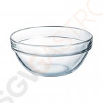 Arcoroc Empilable Stapelbare Salatschüsseln 14cm 14(Ø)cm | Gehärtetes Glas | 6 Stück pro Packung