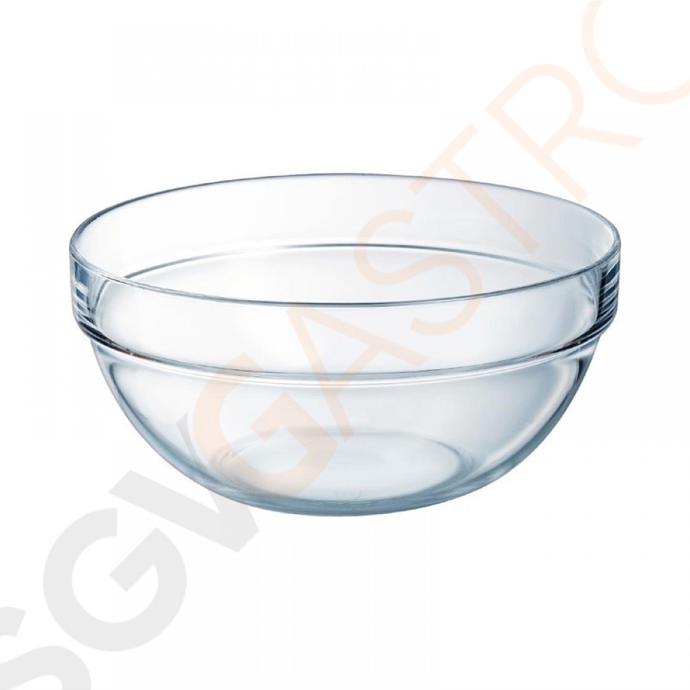 Arcoroc Empilable Stapelbare Salatschüsseln 20cm 20(Ø)cm | Gehärtetes Glas | 6 Stück pro Packung