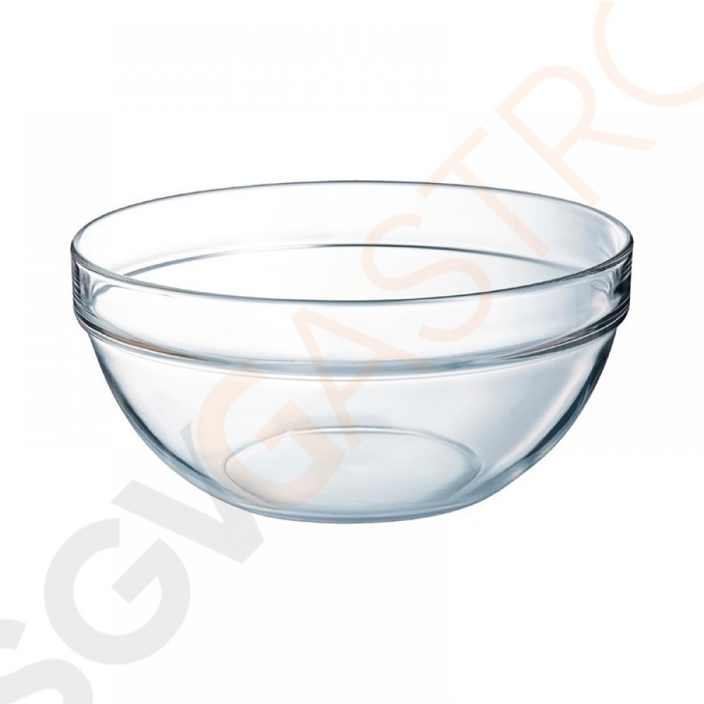 Arcoroc Empilable Stapelbare Salatschüsseln 29cm 29(Ø)cm | Gehärtetes Glas | 6 Stück pro Packung