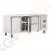 Polar Serie U Kühltisch 2-türig mit 2 Schubladen 417L 350W | Nettokapazität: 284L | R600a