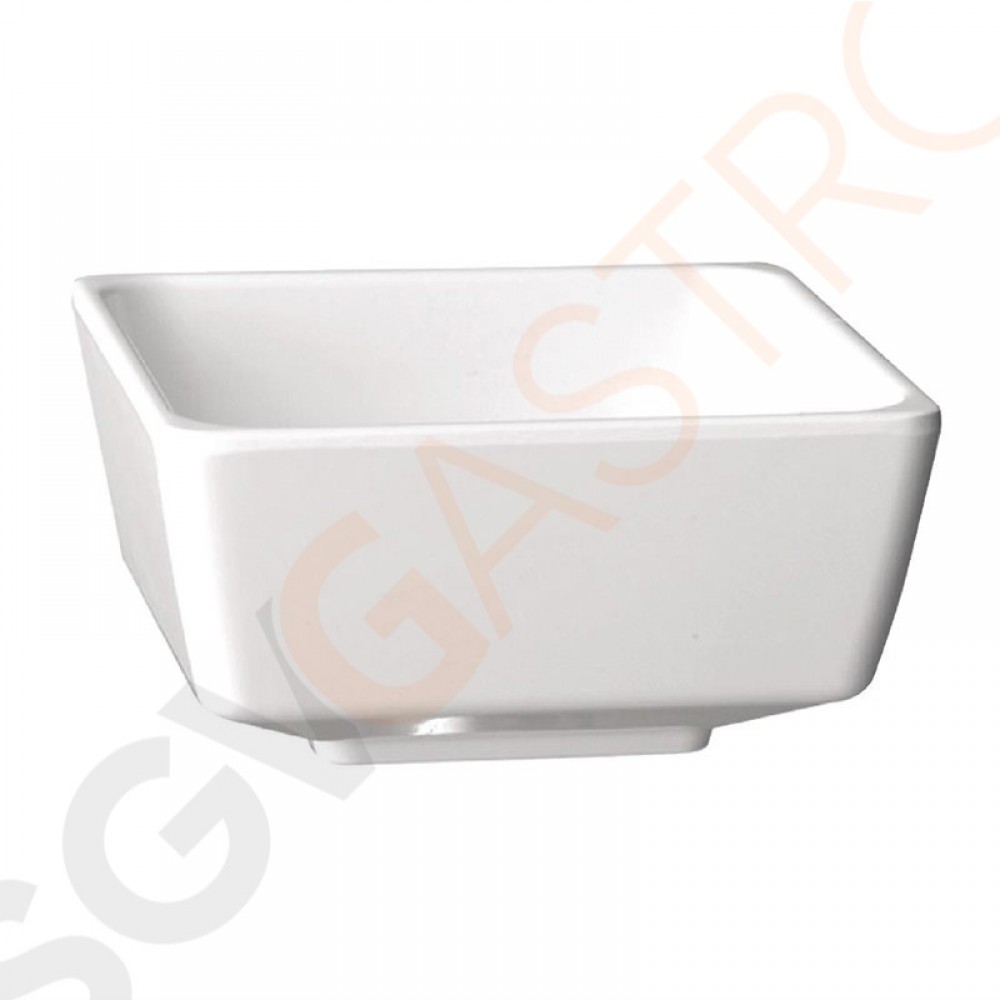 APS Float quadratische Schale weiß 12,5cm Kapazität: 50cl | 6 x 12,5 x 12,5cm | Melamin | weiß