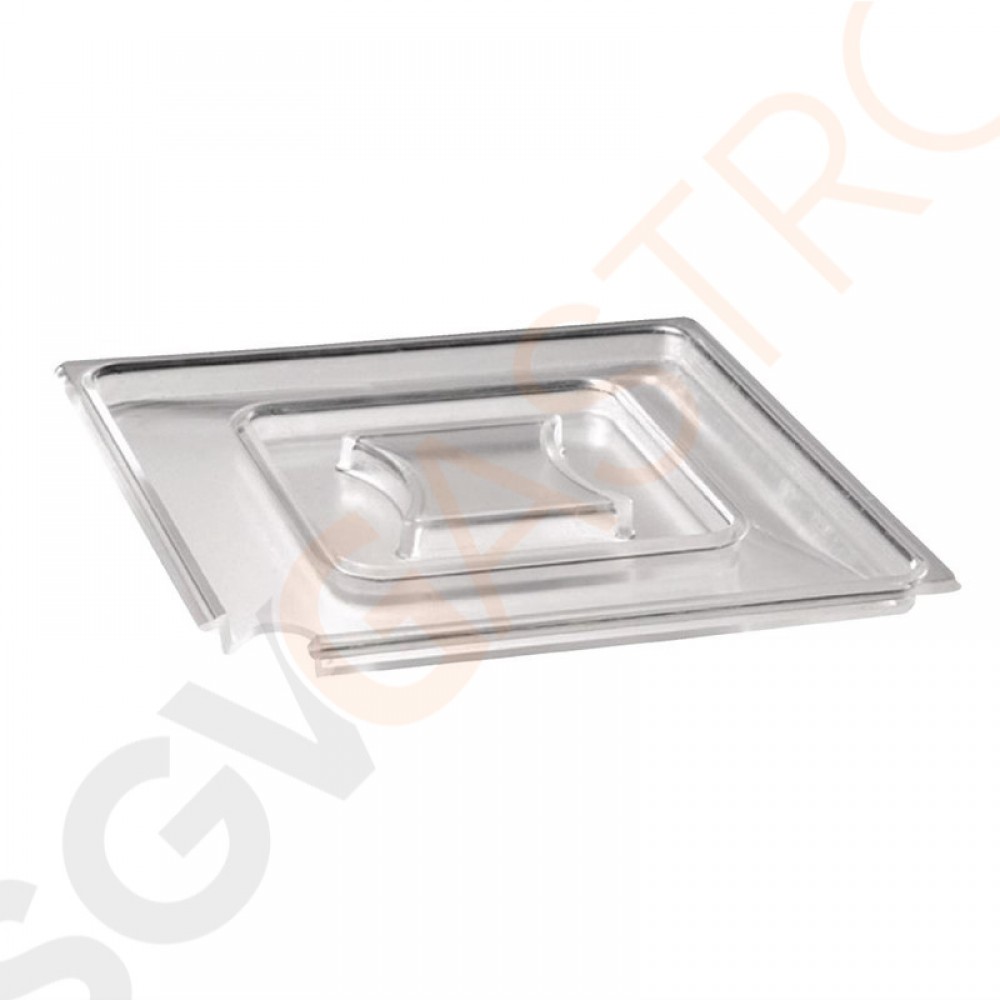 APS Float transparenter Deckel quadratisch 19cm Transparenter Deckel quadratisch  19 x 19cm.