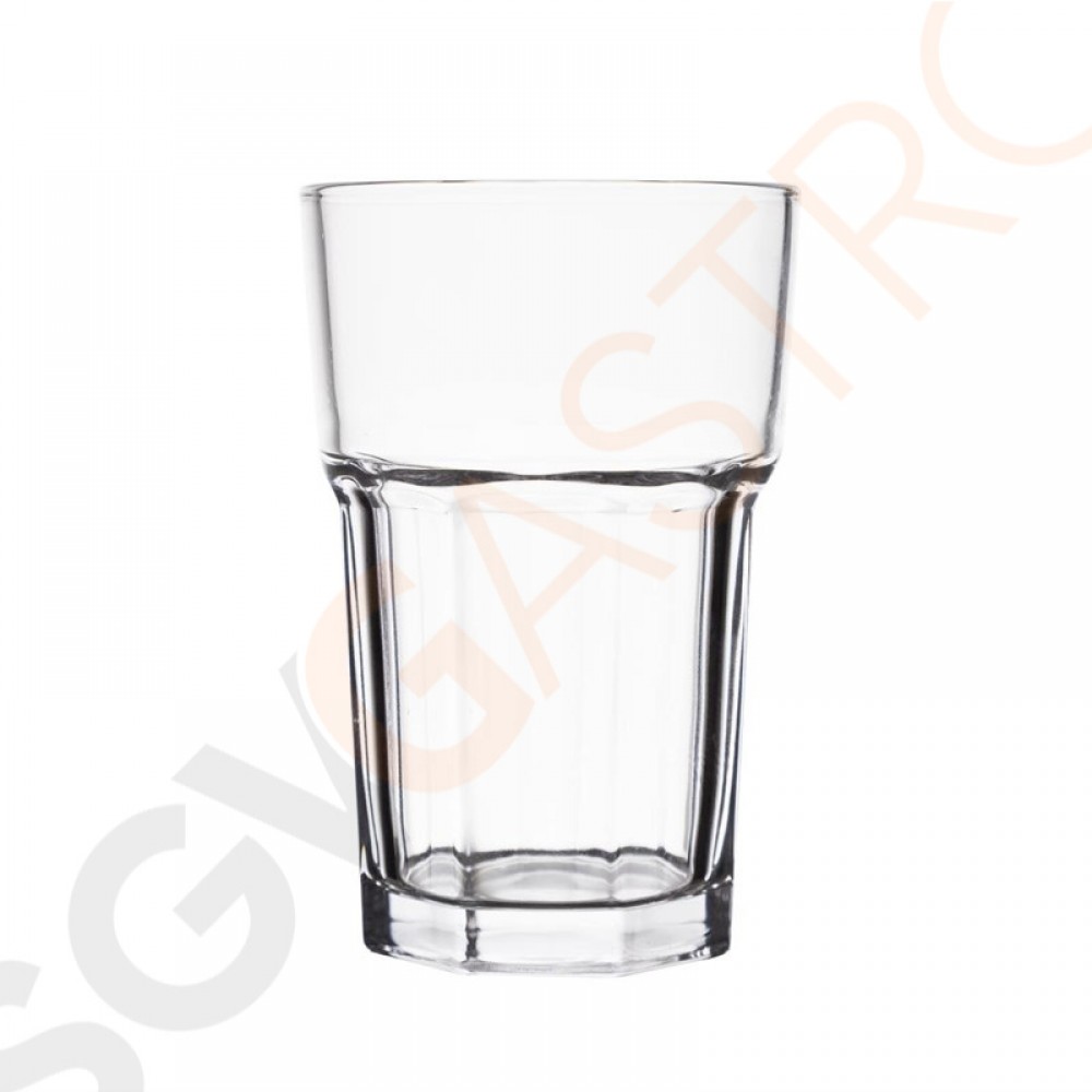 Olympia Orleans halbgetafelte Longdrinkgläser 28,5cl 12 Stück | Kapazität: 28,5cl | Glas