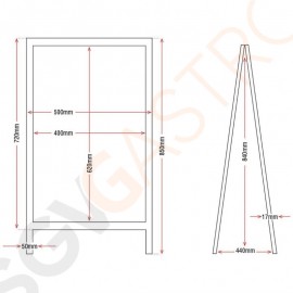 Olympia Straßentafel 85 x 50cm GG108 | Schreibfläche: 62 x 40cm