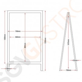 Olympia Straßentafel 120 x 70cm GG109 | Schreibfläche: 86 x 56cm