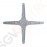 Bolero Tischfuß mit Fußkreuz gebürstetes Aluminium 68cm hoch 68(H)cm | Aluminium