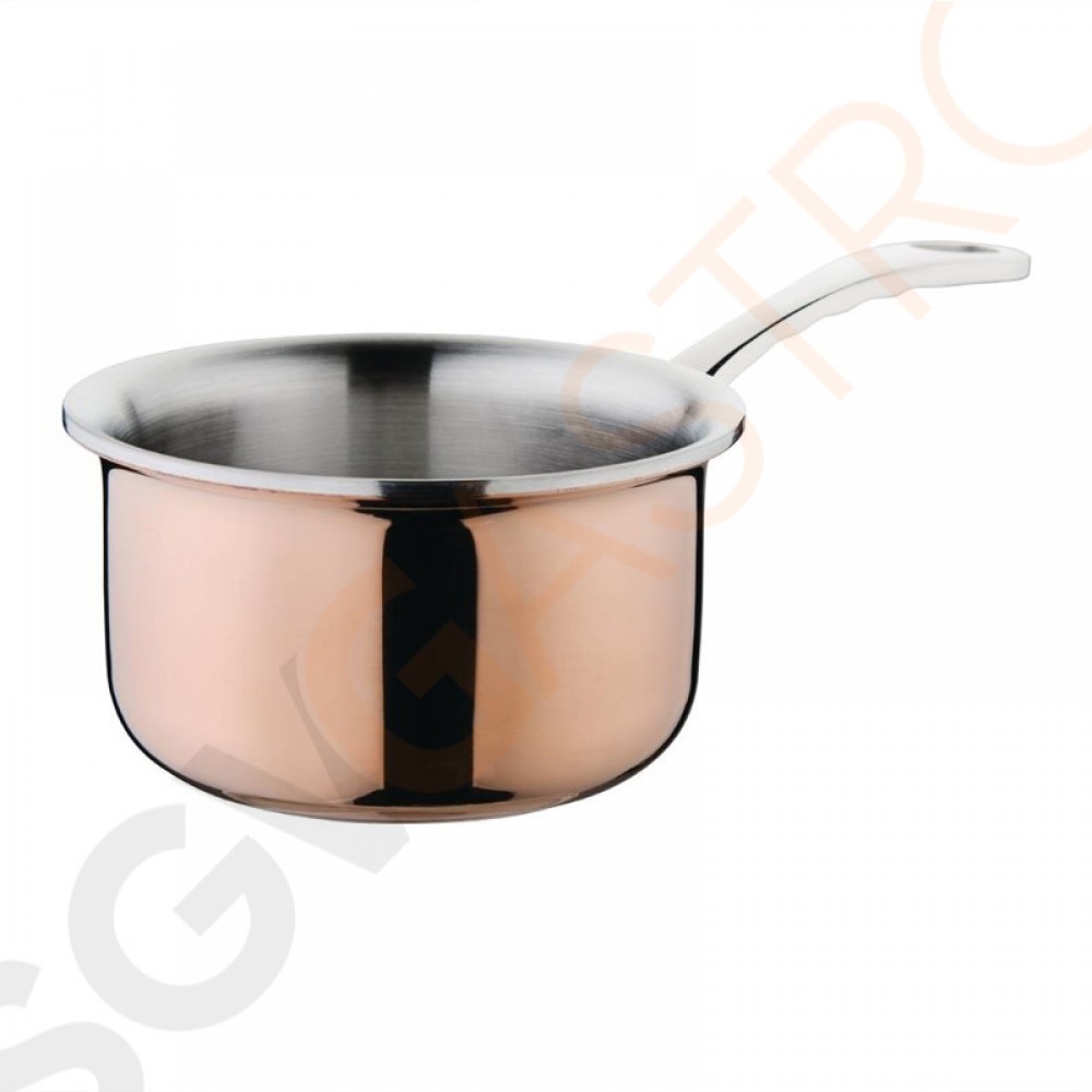 Vogue Mini Triwall Kupfer-Stieltopf 330ml Größe: Ø90mm. Kupfer.