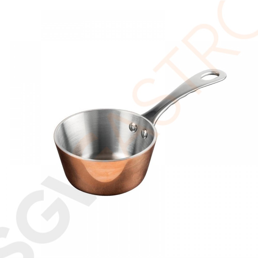 Vogue Mini Triwall Kupfer-Sauteuse 150ml Größe: Ø85mm. Kupfer.