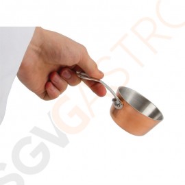 Vogue Mini Triwall Kupfer-Sauteuse 150ml Größe: Ø85mm. Kupfer.