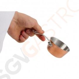 Vogue Mini Triwall Kupfer-Sauteuse 150ml Größe: Ø85mm. Kupfer.