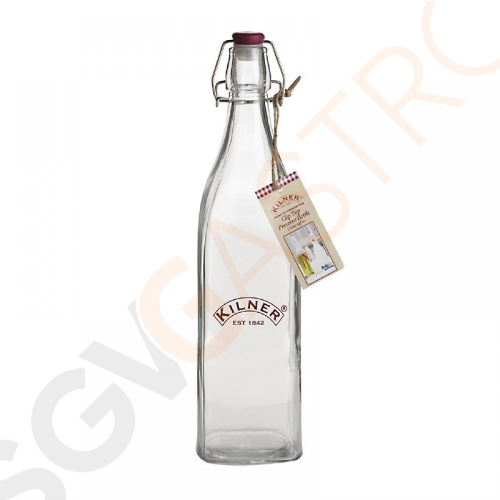 Kilner Flasche mit Bügelverschluss 1L 1L. 31,8(H)cm.