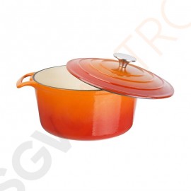 Vogue runder Schmortopf orange Kapazität: 3,2 Liter. Größe: 120(H) x 205(Ø)mm. Farbe: Orange.