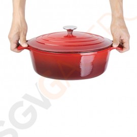 Vogue ovaler Schmortopf rot groß Kapazität: 6 Liter. Oval. Farbe: Rot.