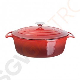 Vogue ovaler Schmortopf rot groß Kapazität: 6 Liter. Oval. Farbe: Rot.