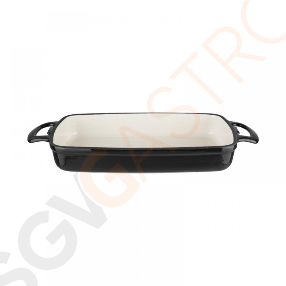 Vogue rechteckige Auflaufform Gusseisen schwarz 2,8L 5(H) x 39(B) x 23,5(T)cm | Gusseisen | Induktionsofenbeständig Vogue rechteckige Auflaufform Gusseisen schwarz 2,8L 5(H) x 39(B) x 23,5(T)cm | Gusseisen | Induktionsofenbeständig