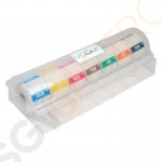 Vogue Etikettenset auflösbar 5cm mit Spender 1750 Stück | Größe: 5 x 5cm