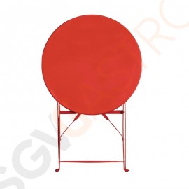 Bolero runder klappbarer Terrassentisch Stahl rot 60cm 71 x 59,5(Ø)cm | Stahl | rot