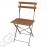 Bolero klappbare Terrassenstühle Holzimitat 2 Stück | Sitzhöhe: 48cm | 81 x 42 x 44cm | Holzimitat