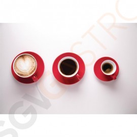 Olympia Cafe Kaffeetassen rot 22,8cl Passend zu Untertassen GL047, GL048, GL049, HC407, GL464 | 12 Stück | Kapazität: 22,8cl | Steinzeug | rot