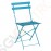 Bolero klappbare Terrassenstühle Stahl azurblau 2 Stück | Sitzhöhe: 44cm | 80 x 38,7 x 47,1cm | Stahl | azurblau