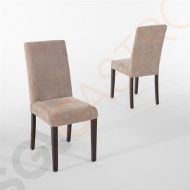 Bolero Esszimmerstühle Stoffbezug beige 2 Stück | Sitzhöhe: 48cm | 94,5(H) x 41(B) x 53(T)cm | Stoff und Birkenholz | beige
