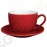 Olympia Cafe Untertassen rot 15,8cm Passend zu den 22,8cl-Kaffee- und 34cl-Cappuccinotassen | 12 Stück | 15,8(Ø)cm | Steinzeug | rot