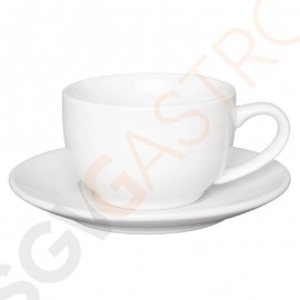 Olympia Cafe Untertassen weiß 15,8cm Passend zu den 22,8cl-Kaffee- und 34cl-Cappuccinotassen | 12 Stück | 15,8(Ø)cm | Steinzeug | weiß