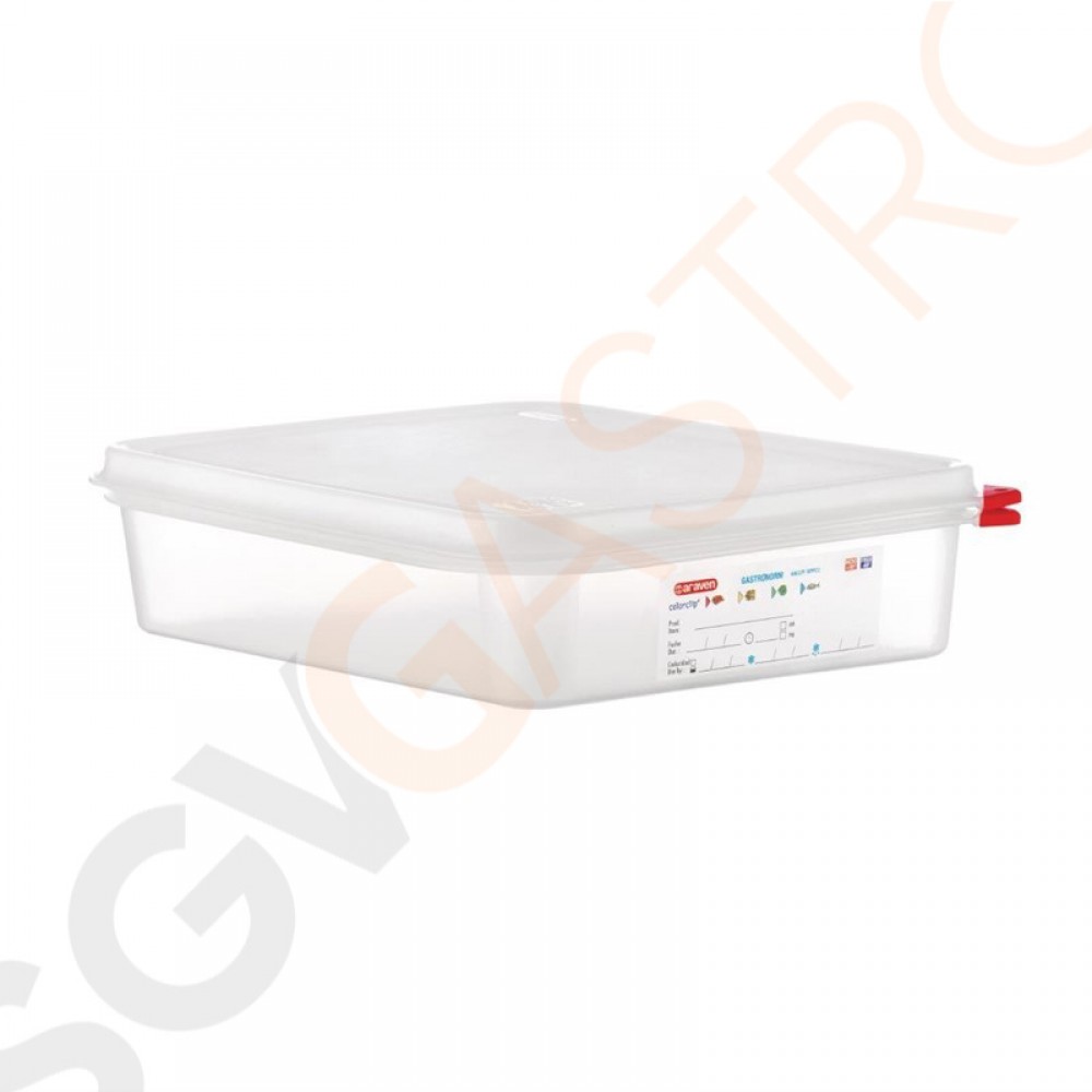 Araven GN1/2 Lebensmittelbehälter mit Deckel 4L Polypropylen 4L, 4er Pack