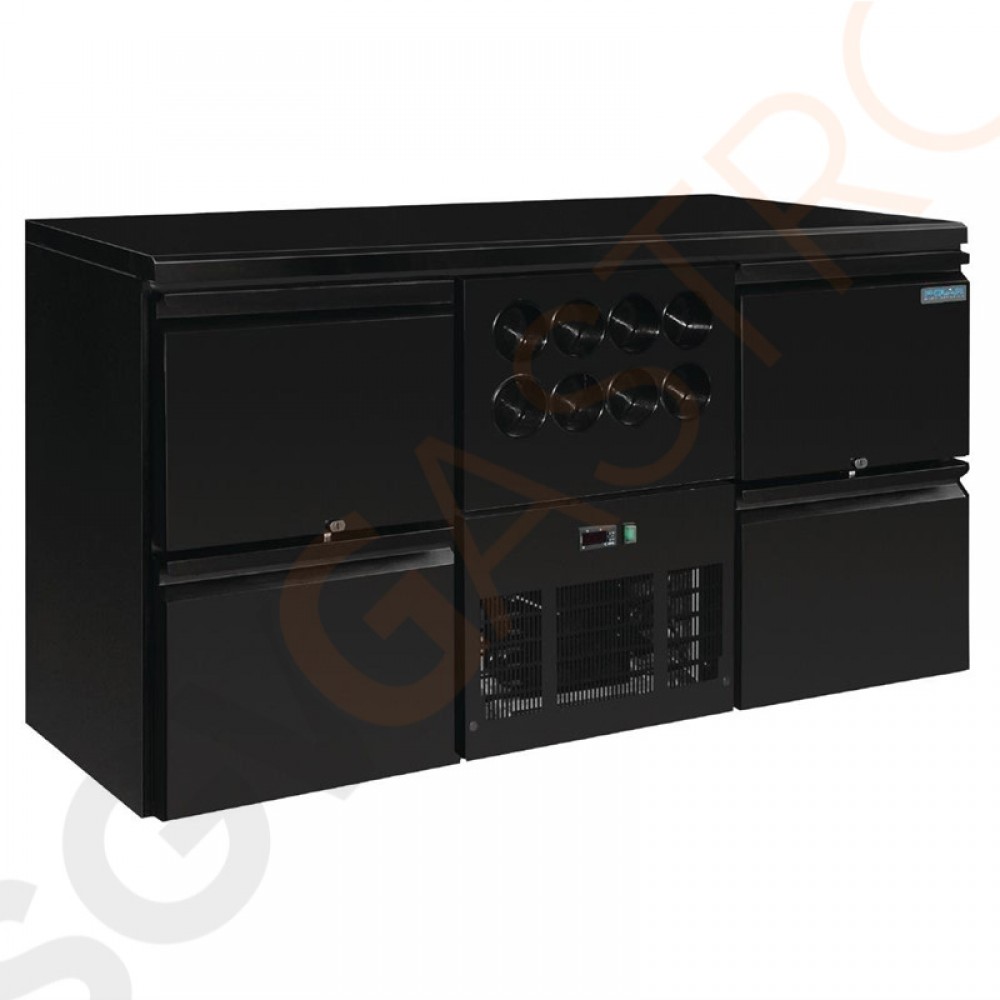 Polar Serie U Barkühlschrank 4 Schubladen mit Flaschenkühlbereich (8 Flaschen) Kapazität: 380L Polar Serie U Barkühlschrank 4 Schubladen mit Flaschenkühlbereich (8 Flaschen) Kapazität: 380L