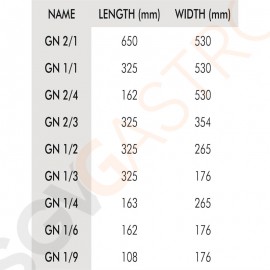 Vogue GN-Behälter Edelstahl 200mm GN1/2 gelocht GN1/2. Tiefe: 200mm. Kapazität: 12 Liter.