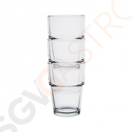 Olympia stapelbare Tumbler 20cl 12 Stück | Kapazität: 20cl | gehärtetes Glas