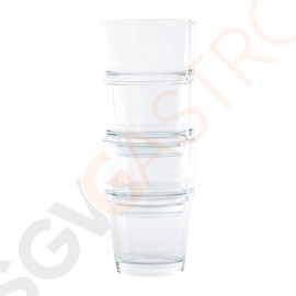 Olympia stapelbare Tumbler 20cl 12 Stück | Kapazität: 20cl | gehärtetes Glas